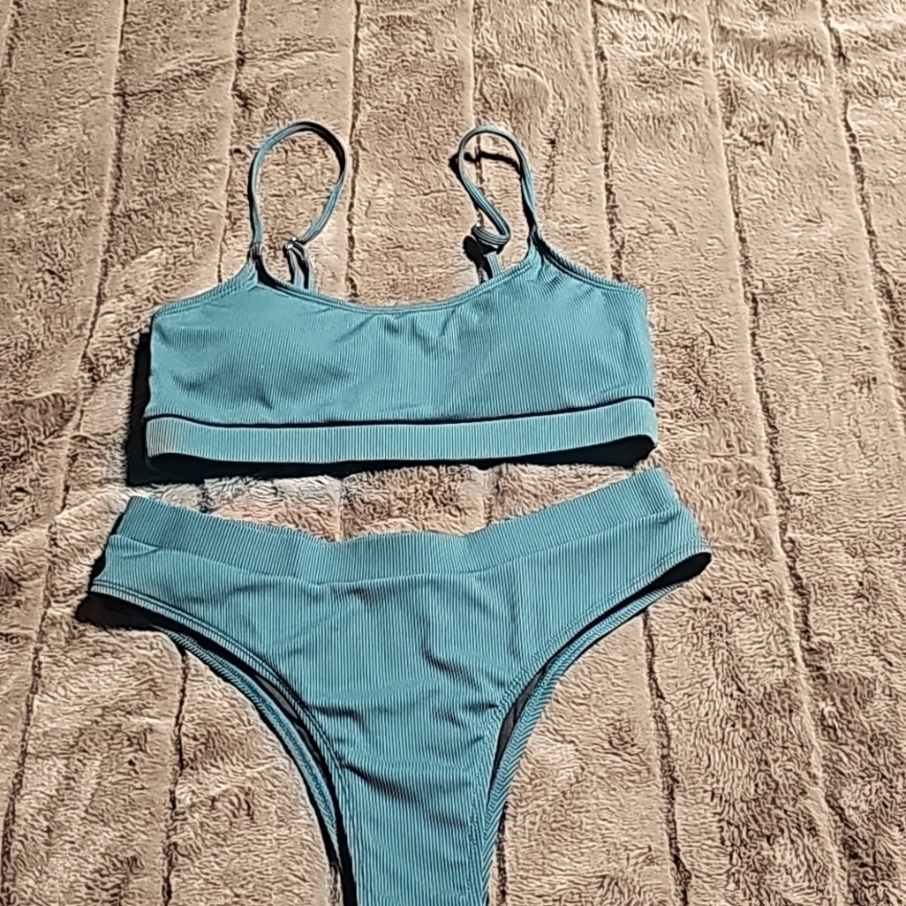 Womens green bathing suit.